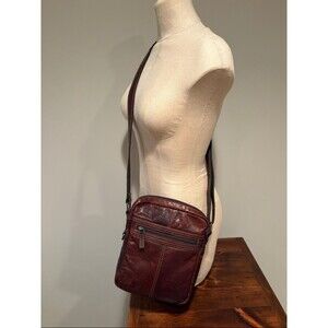 Jack Georges Genuine Leather Brown Crossbody